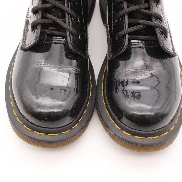 Dr. Martens Black Combat Boots with Glossy Finish - Picture 11 of 11